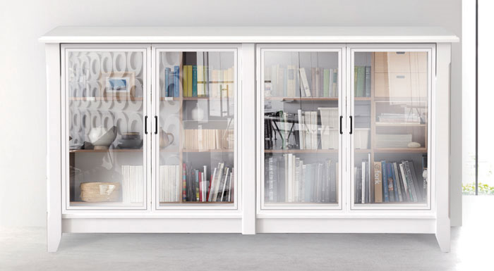 櫥櫃鋁框玻璃門